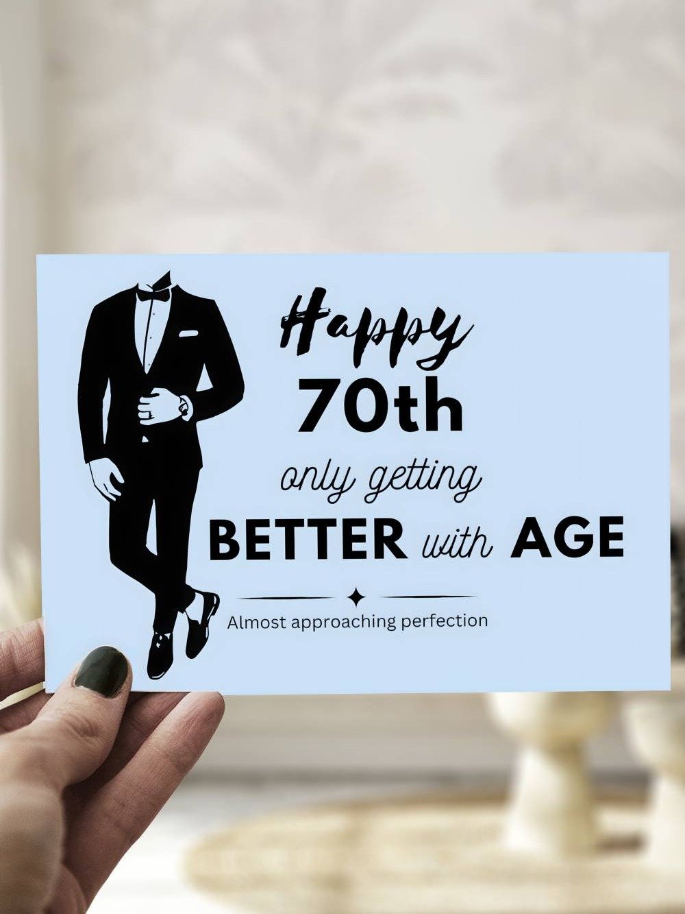Happy 70th Birthday Man in a Tuxedo Card product image (1)