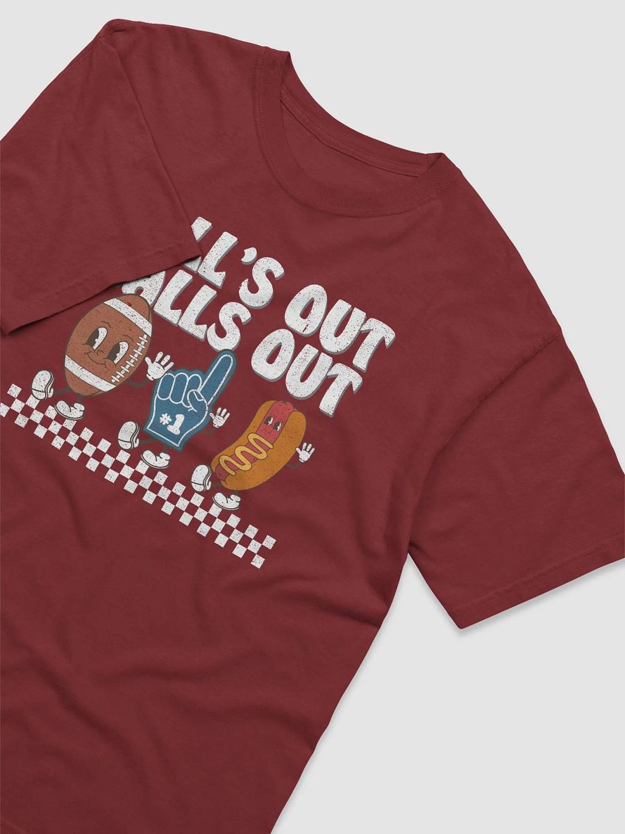 Fall's Out Balls Out Football Season Y2K T-Shirt | Funny Fall and Halloween T-Shirt Design product image (10)