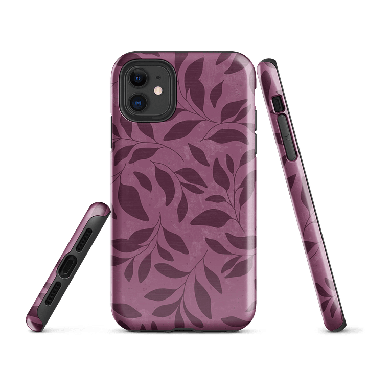 Midnight Foliage Magenta Tough Case for iPhone product image (1)