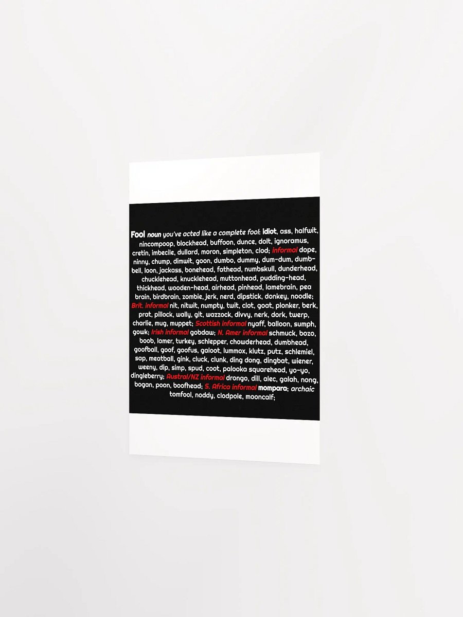 Fool - Enhanced Matte Paper Poster product image (2)