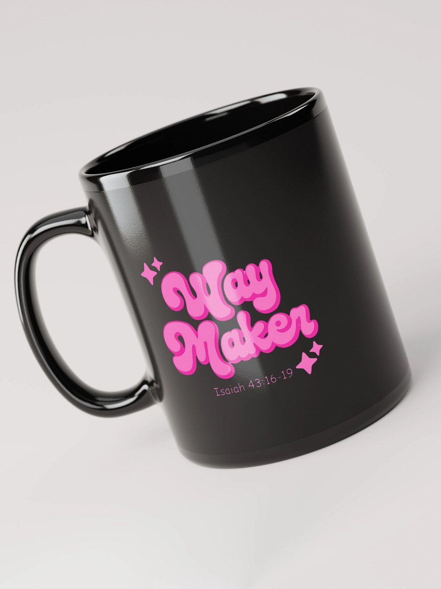 Way Maker Black Glossy Mug product image (5)