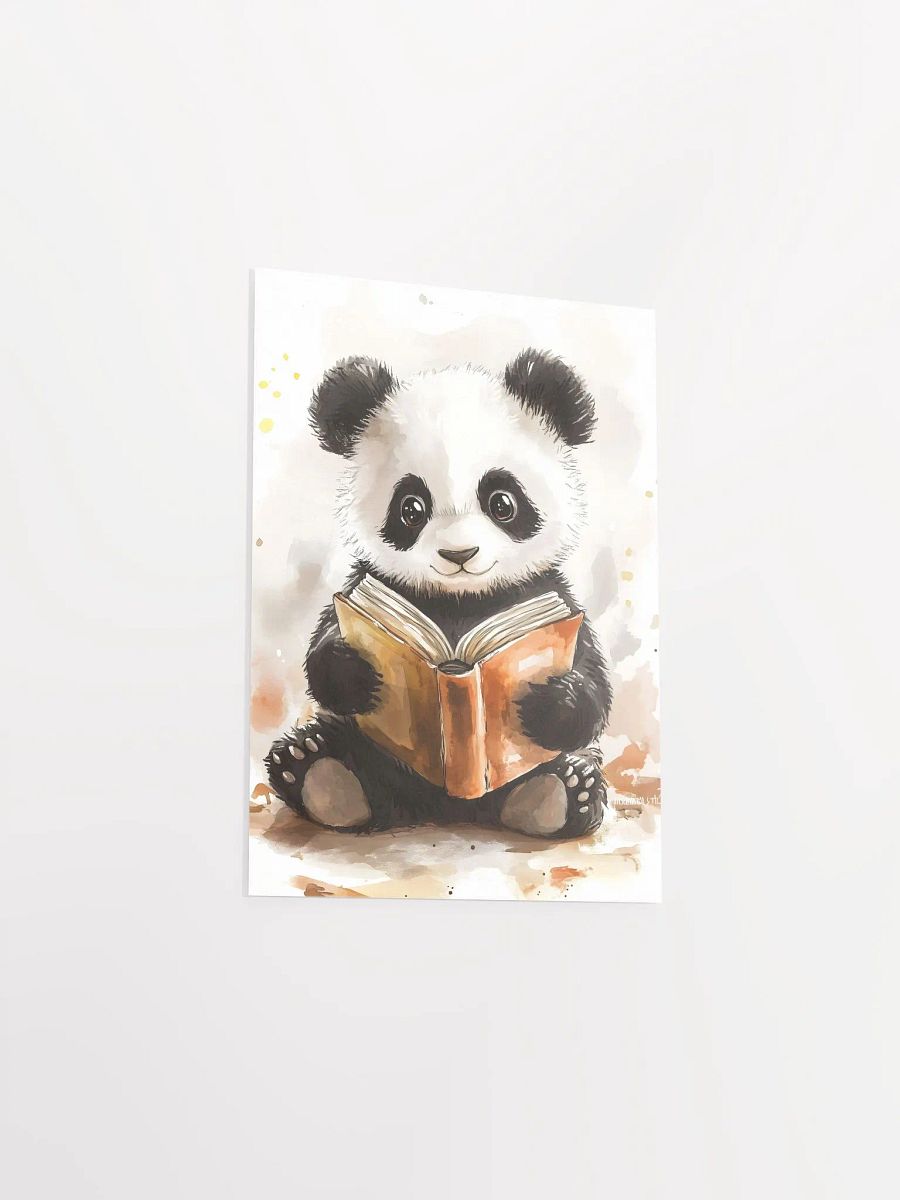 Cheerful Baby Panda Reading Poster product image (23)