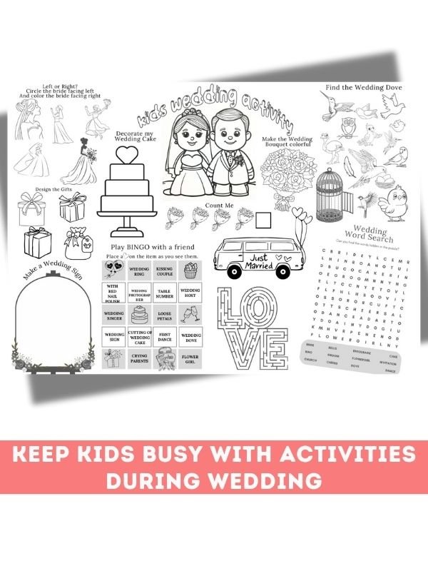 Kids Wedding Activity Sheet product image (2)