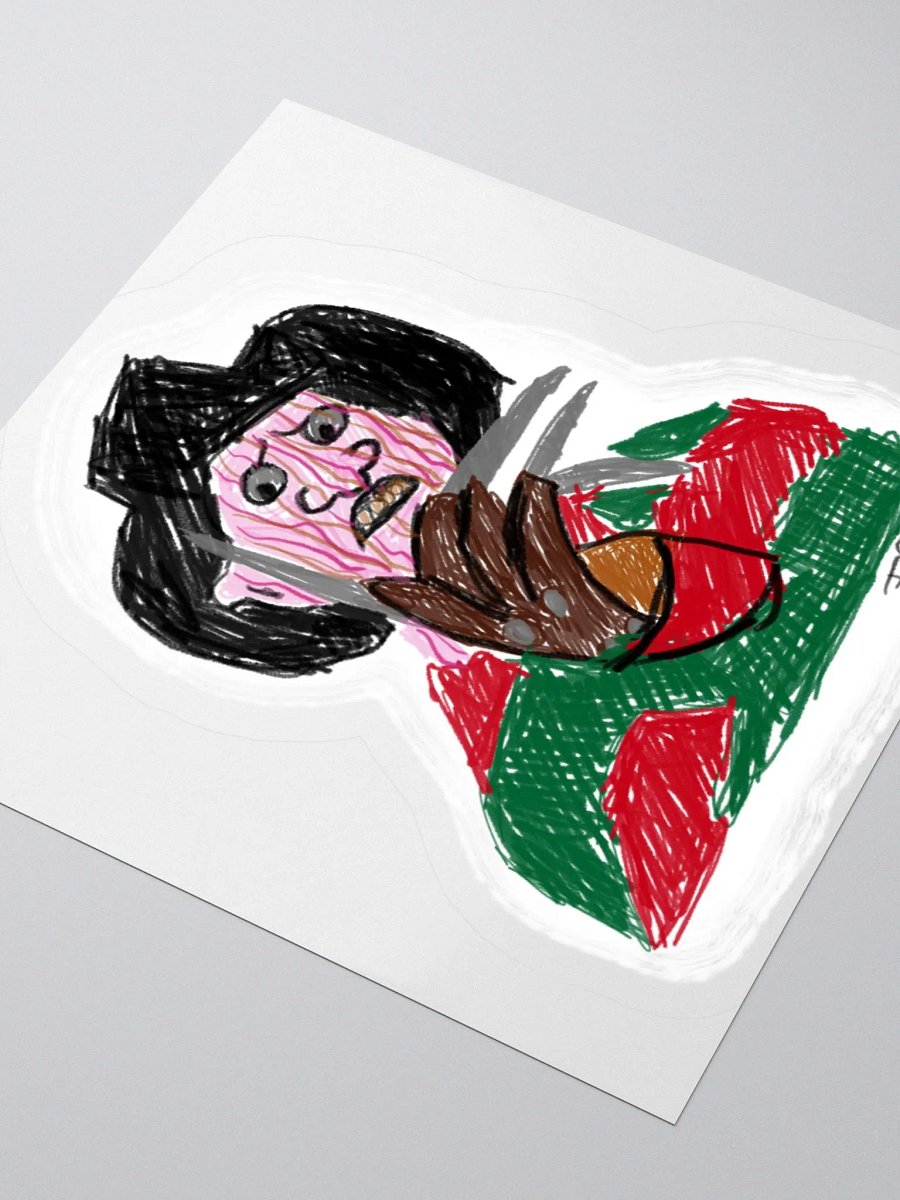 😈 "Fred's Nightmare" Horror Creepy Art Sticker 🔪 product image (3)
