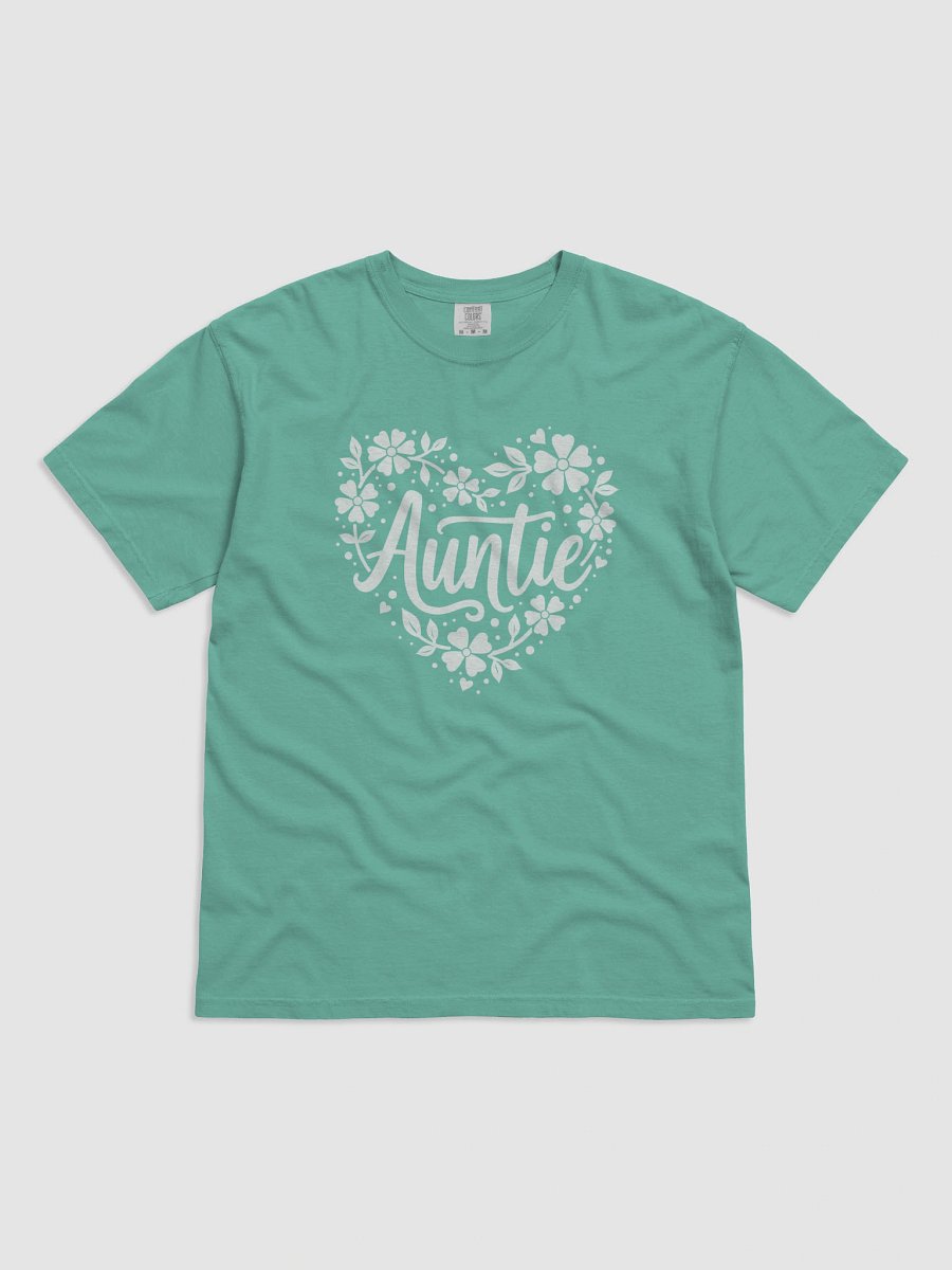 Auntie Shirt, Floral Heart Tee, Gift for Aunts, Birth Announcement, Comfort Colors product image (1)