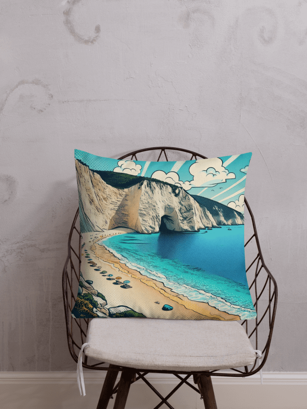 Comic Beach All-Over Print Pillow | Ai Design Greece product image (1)