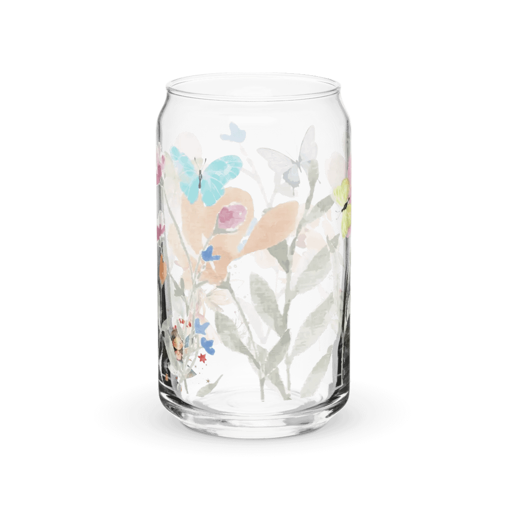Dream of Butterflies & Angels Sipper Glass Can 🌸🦋 product image (4)