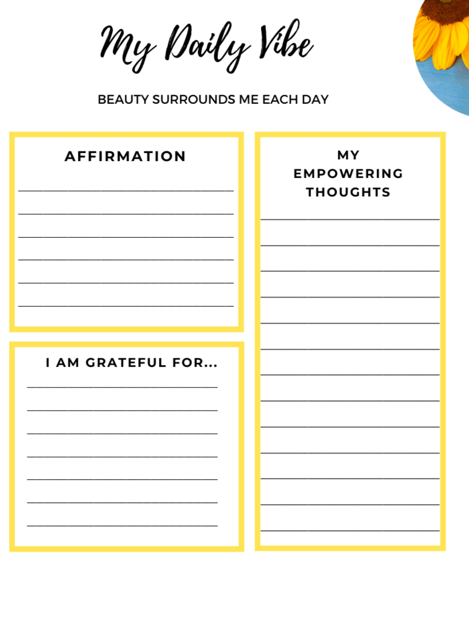 Bless Her Bundle-10 Sunny Thoughts Interactive Self-Care Guides product image (7)