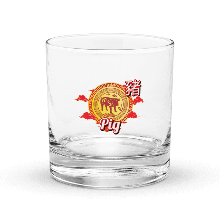 Pig - Chinese Zodiac Rocks Glass product image (1)