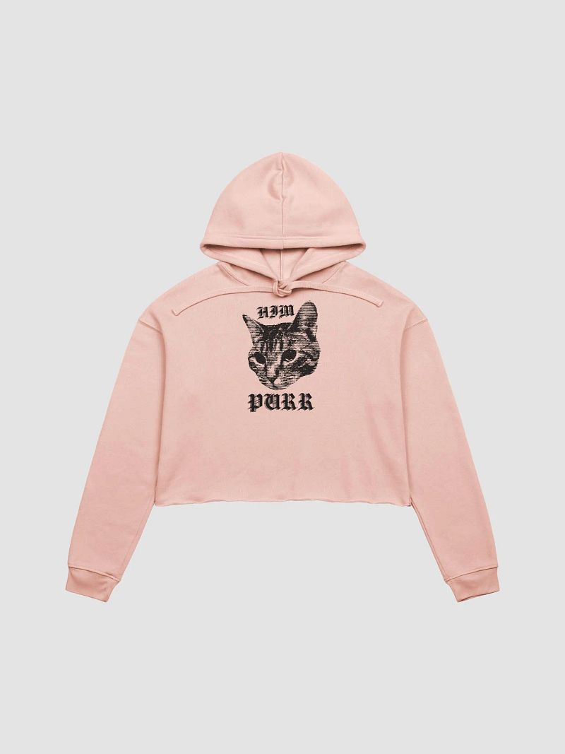 Him Purr Crop Top Hoodie