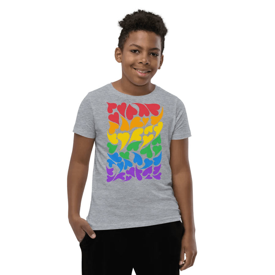 Nestled PRIDE Rainbow T-shirt (Youth) product image (7)