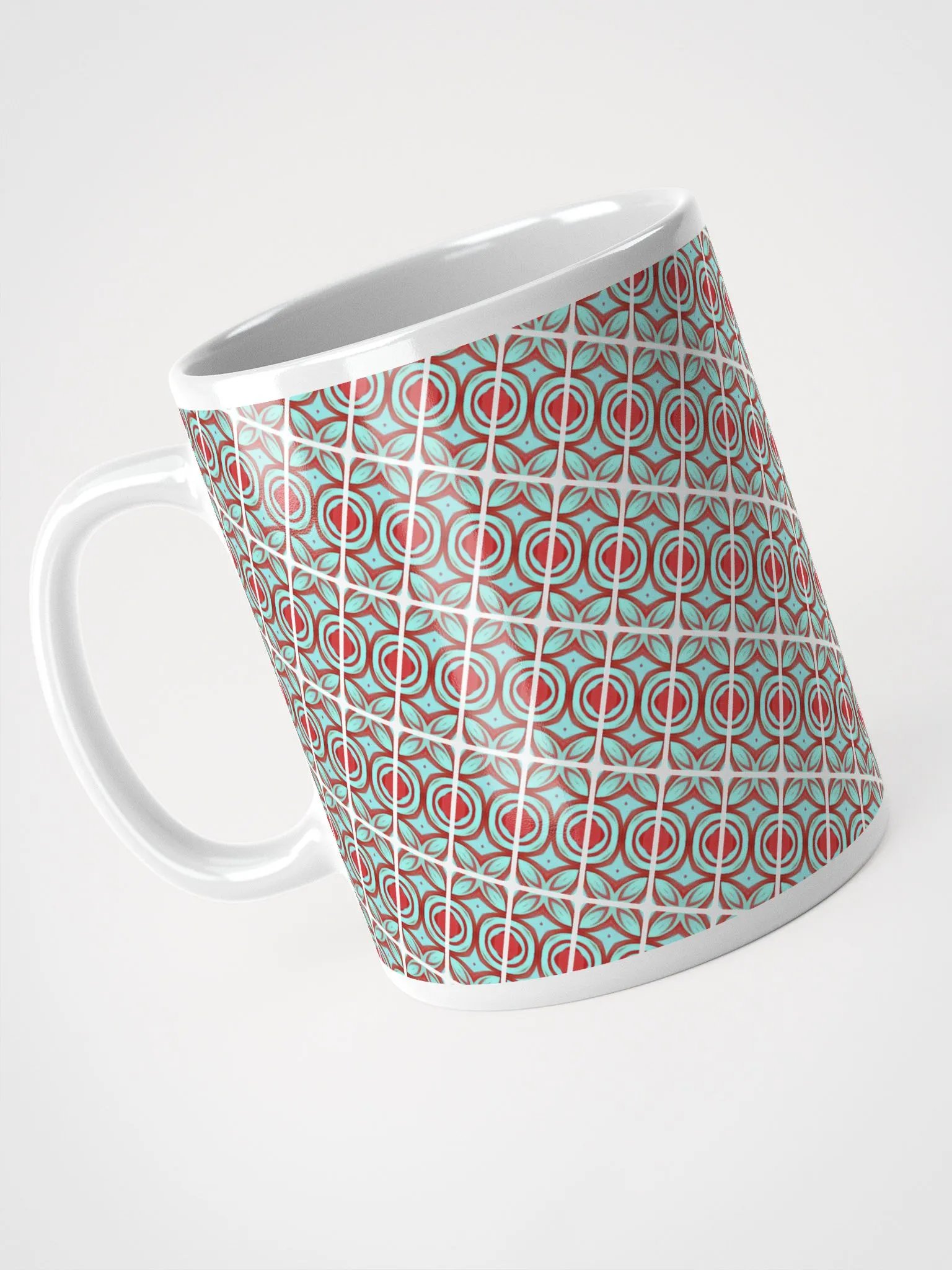 Blue & Red Diagonal Ceramic Mug product image (4)