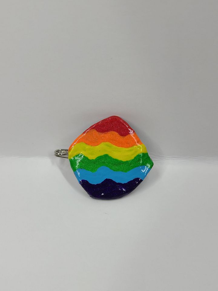 Pride bottle cap pin product image (1)