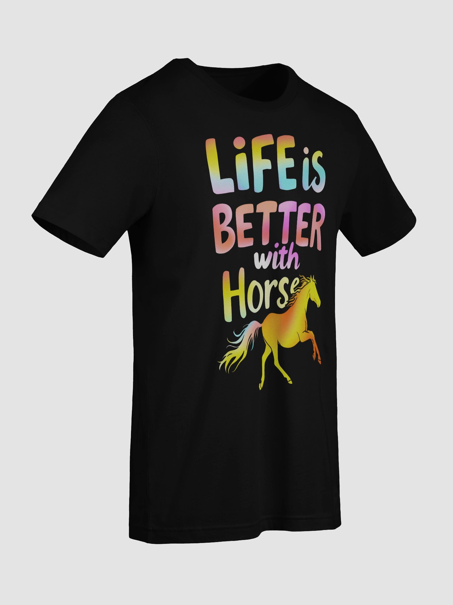 Life Is Better With Horses Shirt | Horse Lover T-Shirt Horseback Riding Gift for Women Men product image (9)