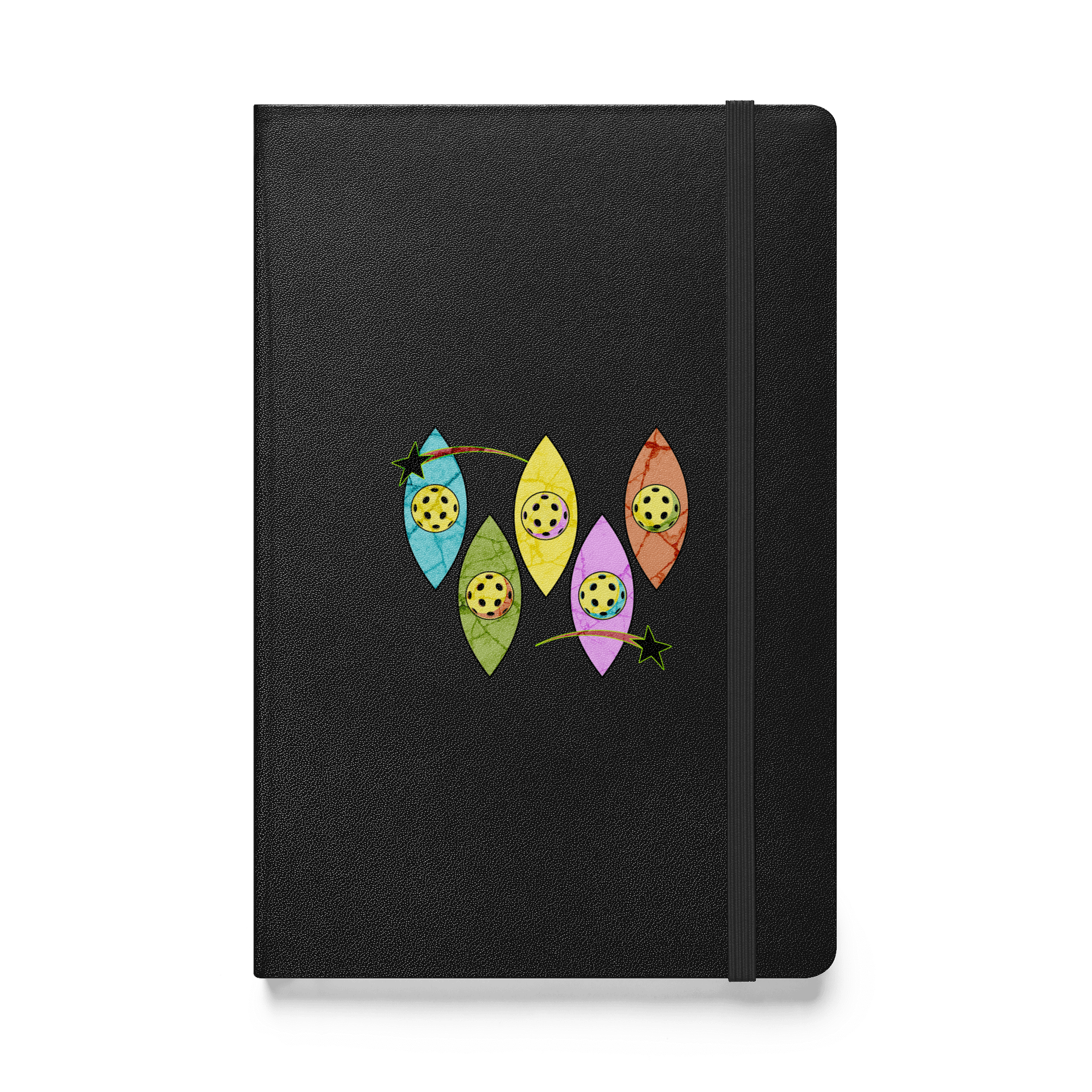 Mid Century Y2K Pickleball Starry Hardcover Notebook product image (1)