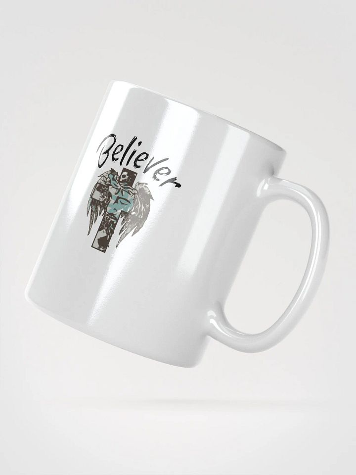 BELIEVER FAITH Fragmented Faces Glossy Mug product image (5)