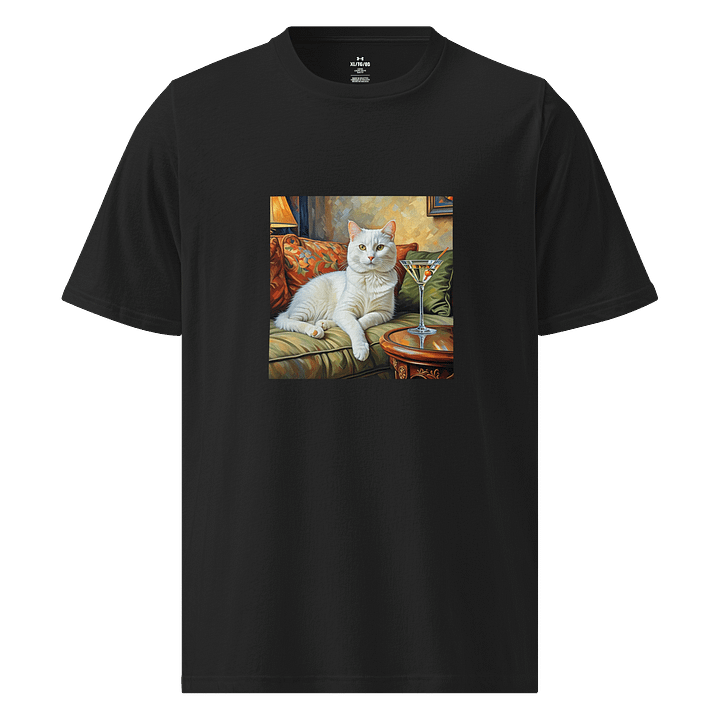 CLASSEY CAT ON COUCH NEXT TO MARTINI product image (1)