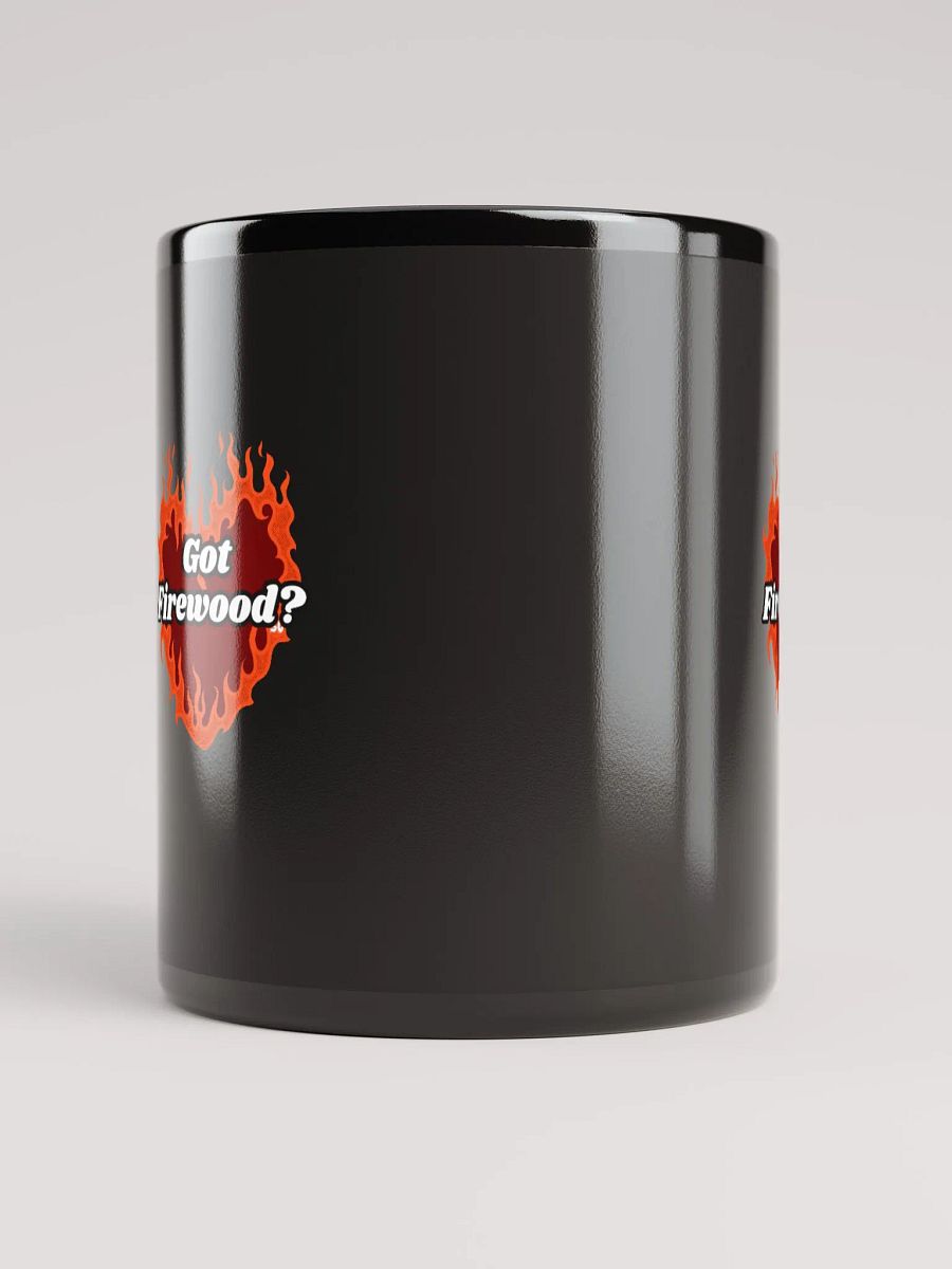 Flaming Heart - Got Firewood? | Black Glossy Mug product image (5)
