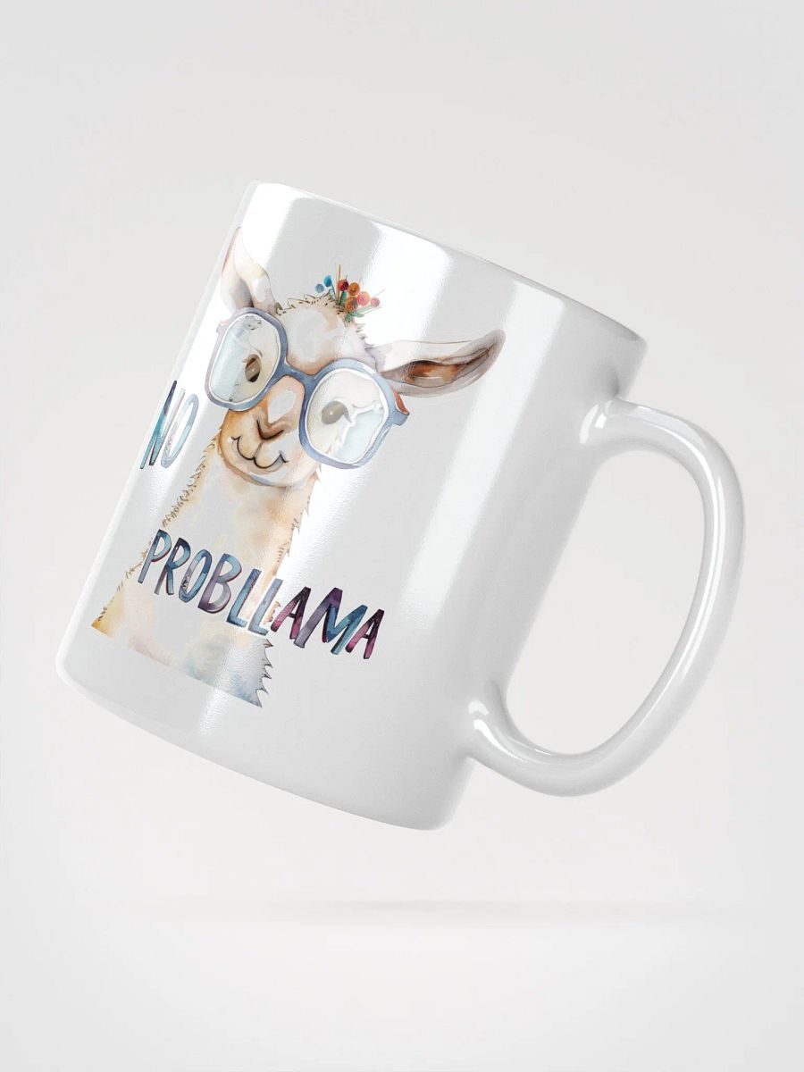 No Probllama White Glossy Mug product image (3)