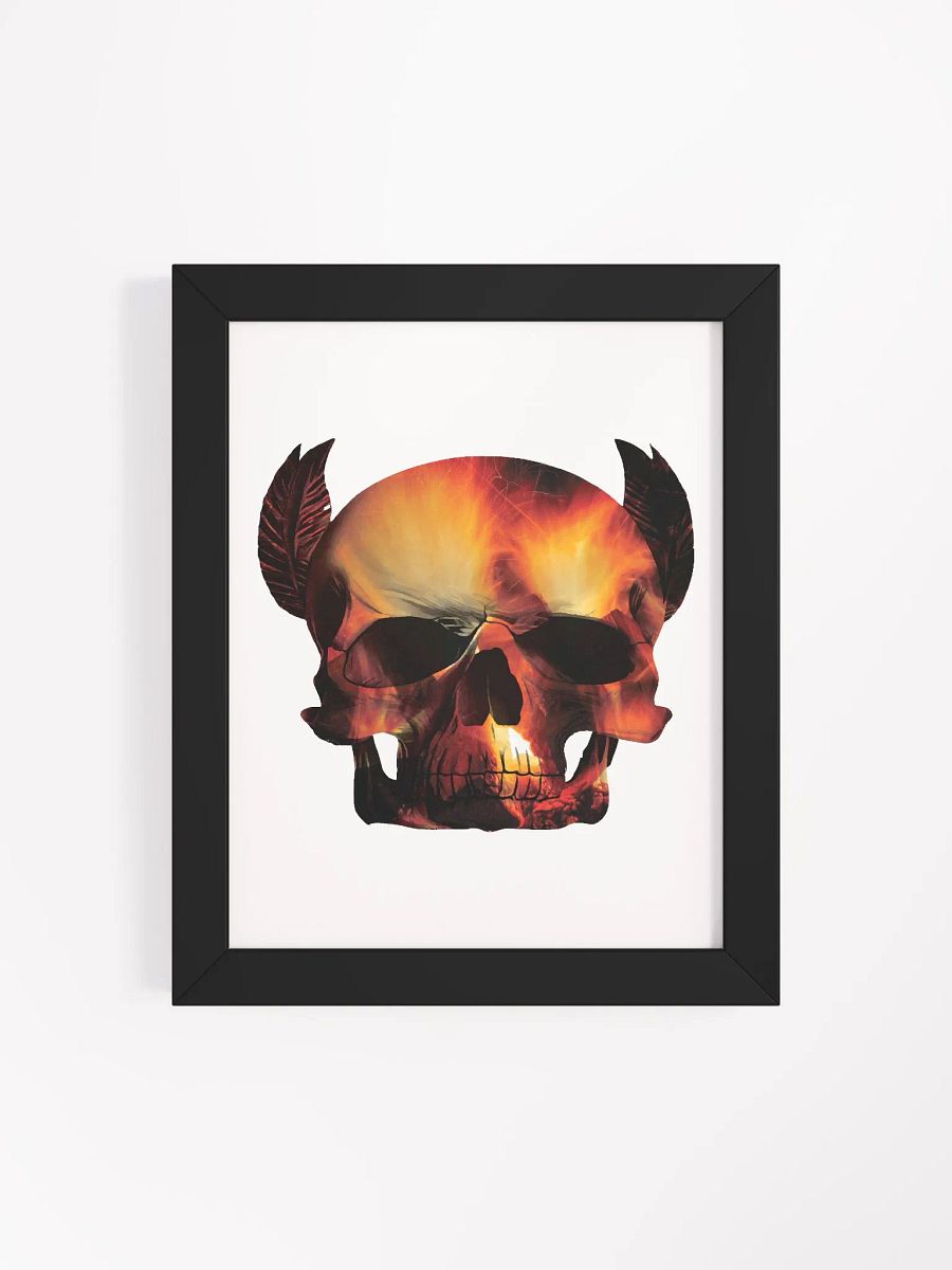 Skull with Fire Inside Skull, skulls, skull art design, skeleton, skull and bones, scary, skull tattoo, artistic skull, human skull, dark skull, bones, Halloween product image (101)
