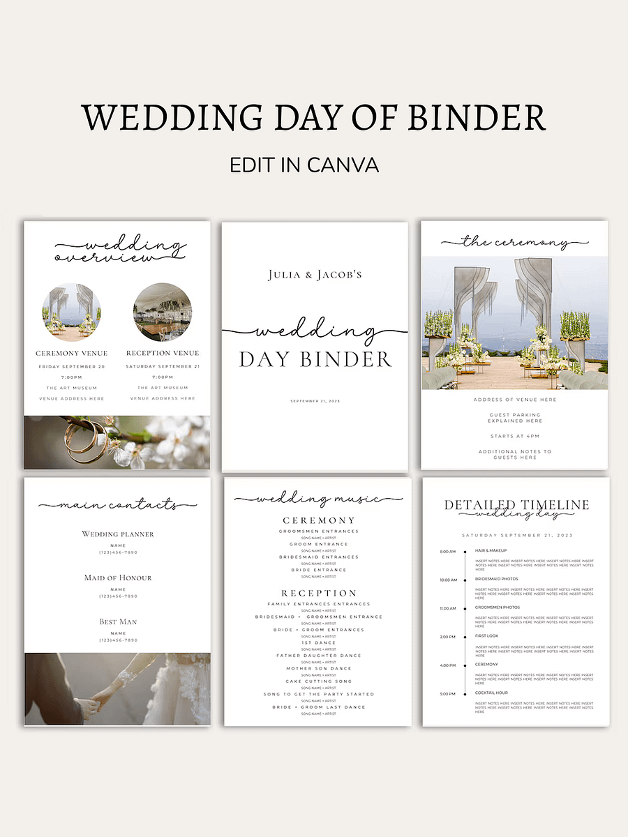 The Ultimate Wedding Day Binder Template product image (2)