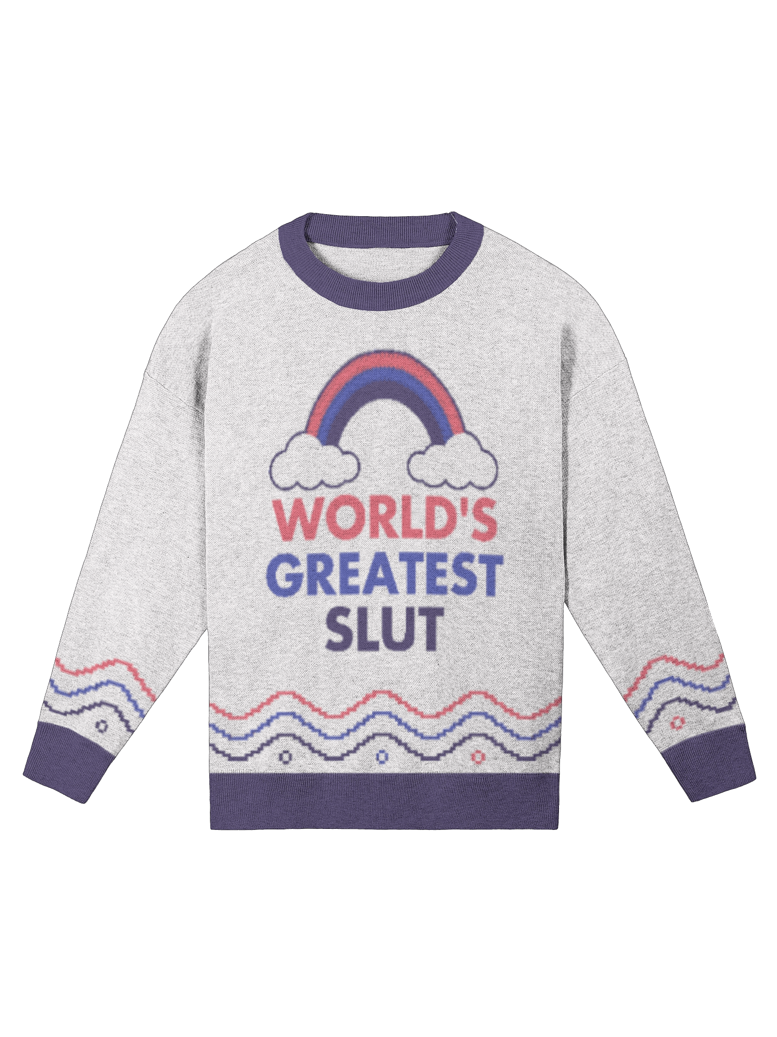 World's Greatest Slut purple relaxed fit sweater product image (1)