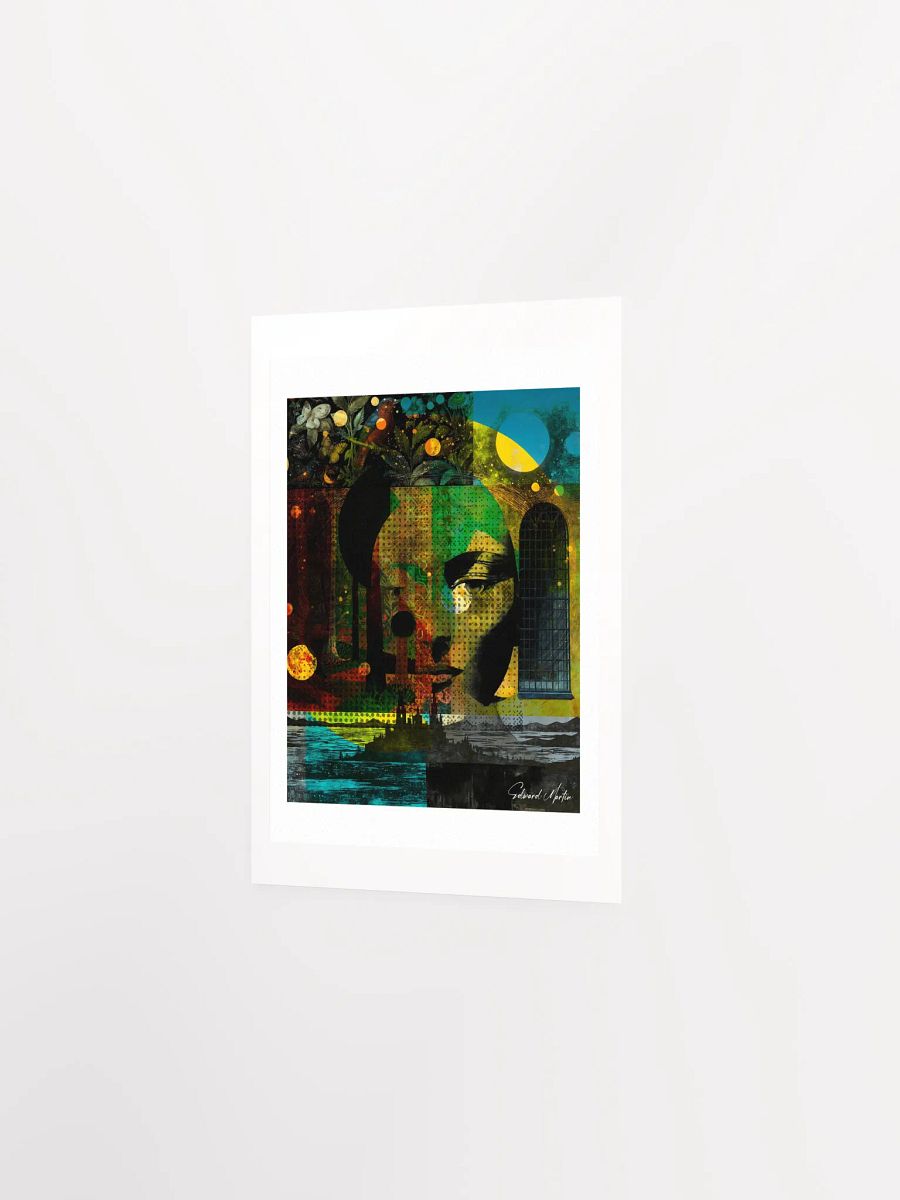 'Island Sanctuary' by Edward Martin- Mixed Media Collage-Celestial Muse Matte Poster product image (3)