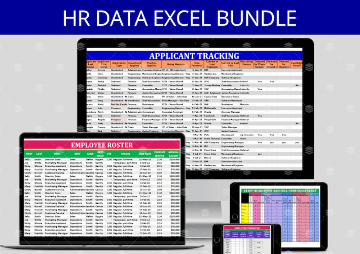 Human Resource Excel Template Bundle product image (1)