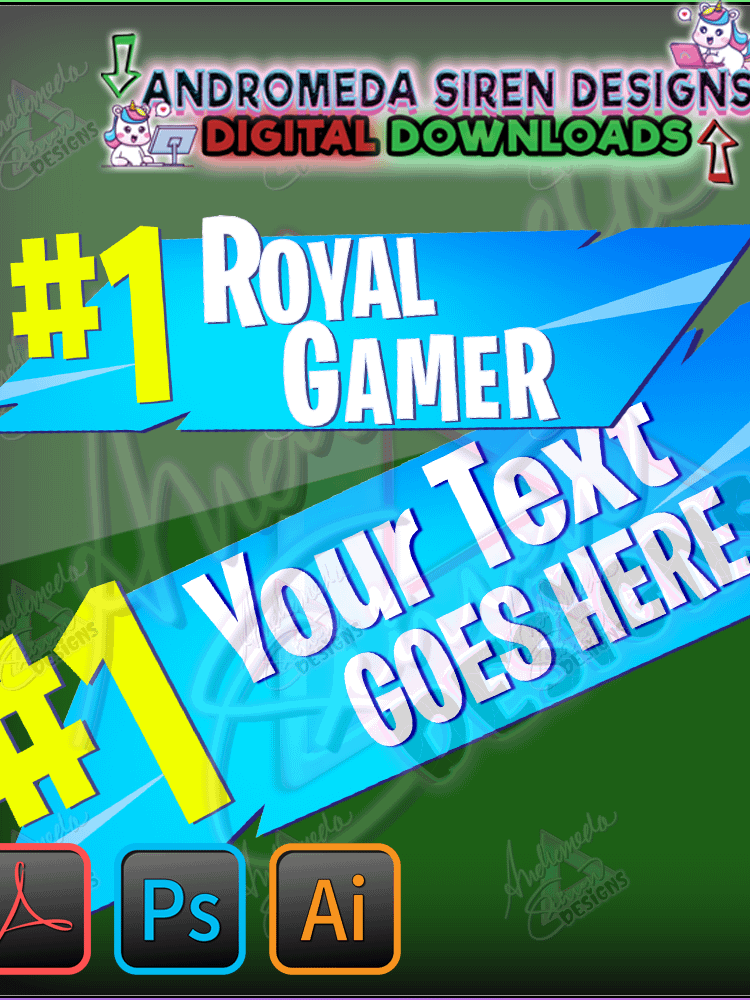 Victory Royale Customizable Template Digital Download product image (1)