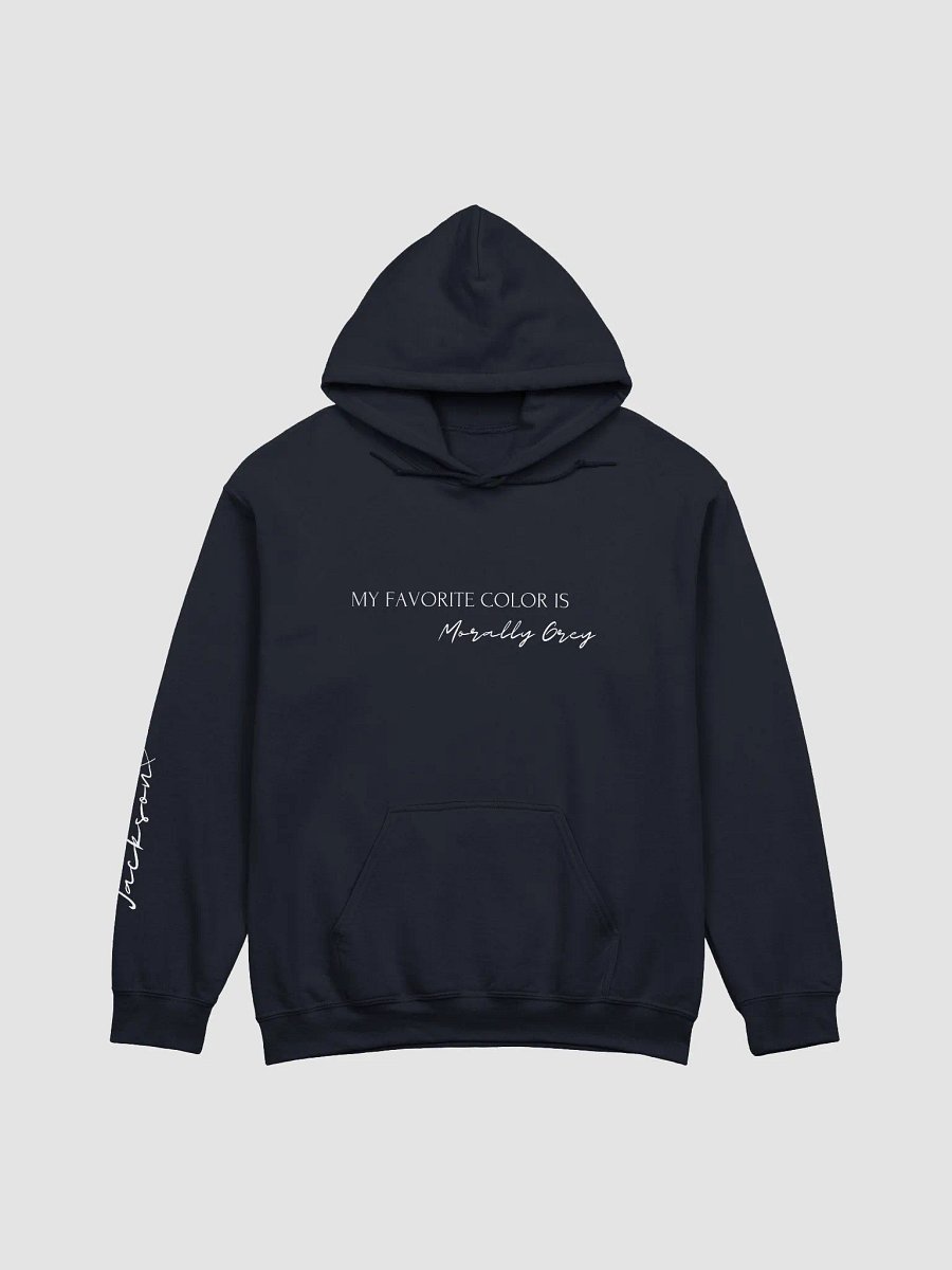 Morally Grey Hoodie White Font - Jackson product image (1)