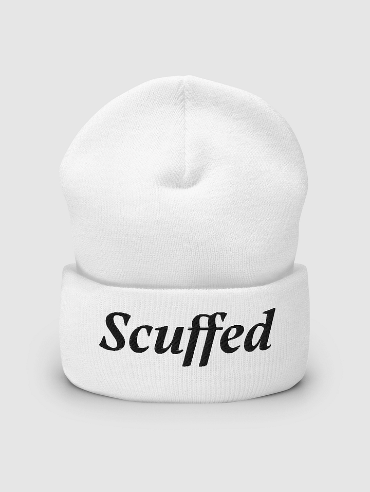 Cuffed and Scuffed Beanie (White) product image (1)