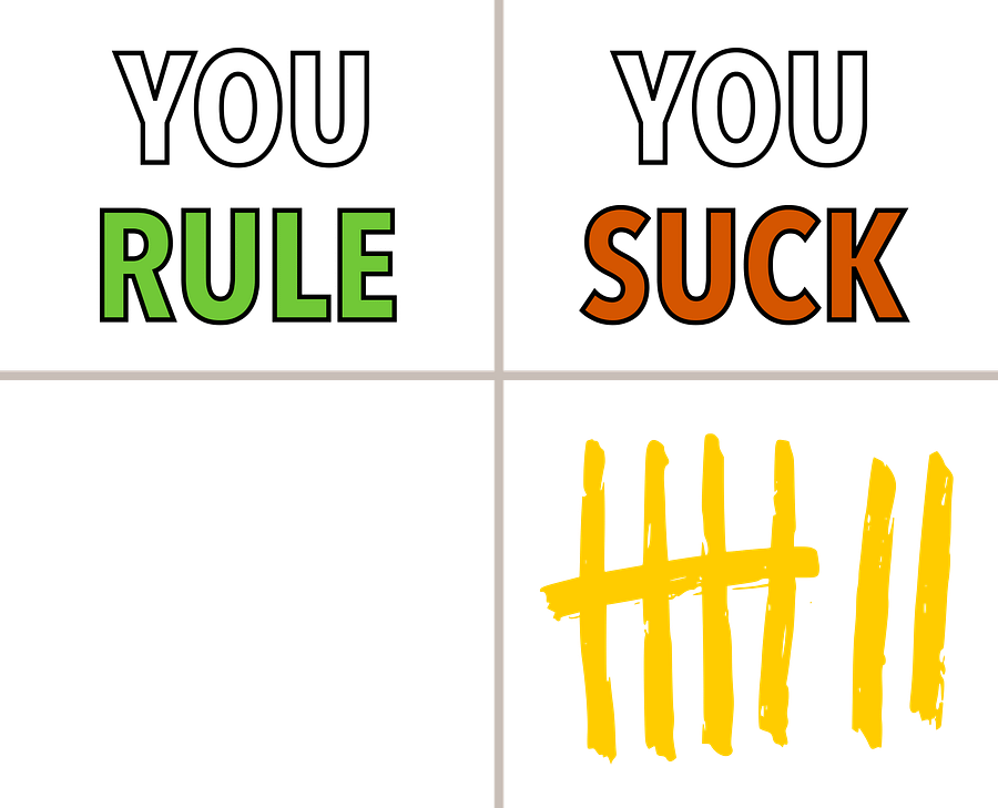 You Rule - You Suck Score Chart T-Shirt product image (2)