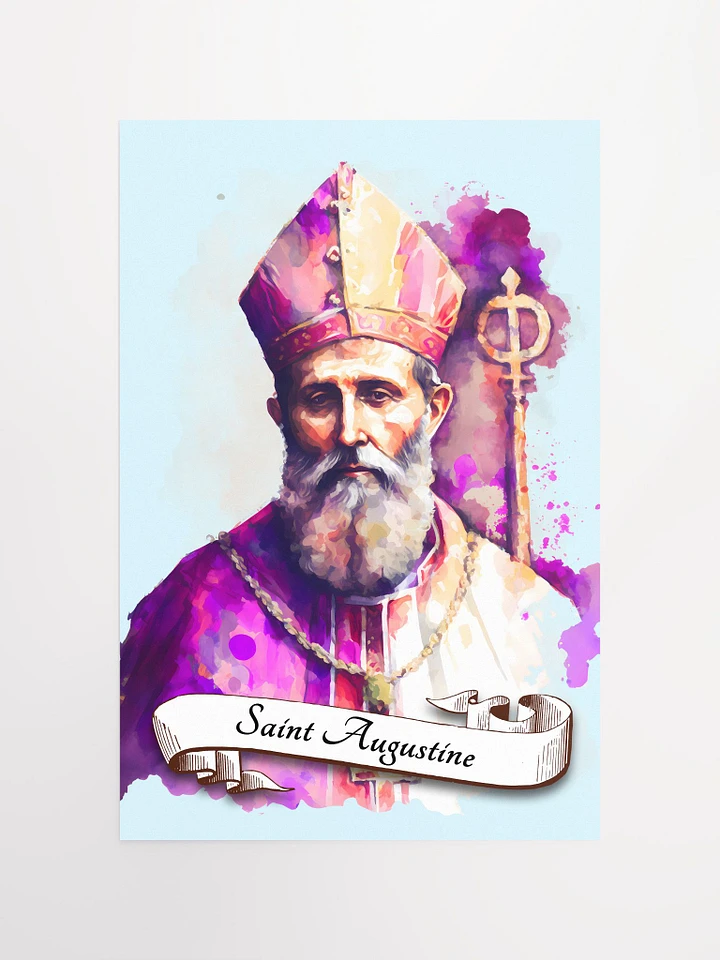 Saint Augustine Of Hippo Patron Saint of Brewers, Theologians, Priests, Printers, Sore Eyes Matte Poster product image (2)