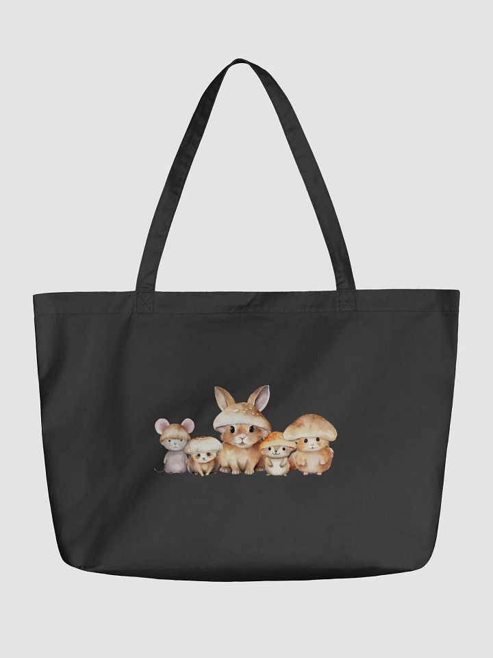 Whimsical Woodland Friends Organic Tote Bag - Kleine Waldfreunde Tragetasche Bio Baumwolle product image (1)