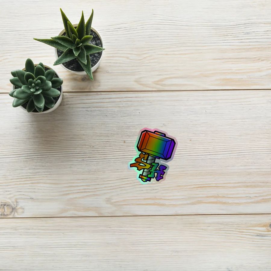 Prismatic Hammer Holographic Sticker Set product image (10)