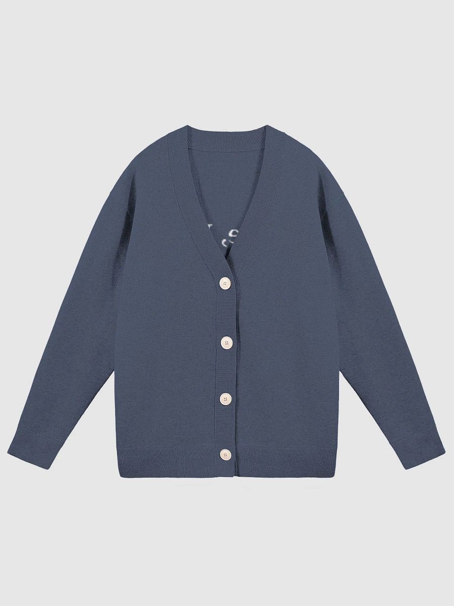 Peace, Love and Paris with Monuments Parisian Chic Knitted Cardigan | Blue product image (2)