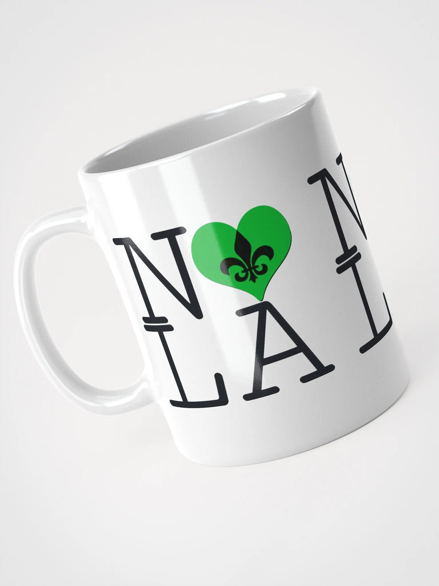I LOVE NOLA **BIGSHOT MUG** (GREEN HEART + IMAGE POP) product image (3)