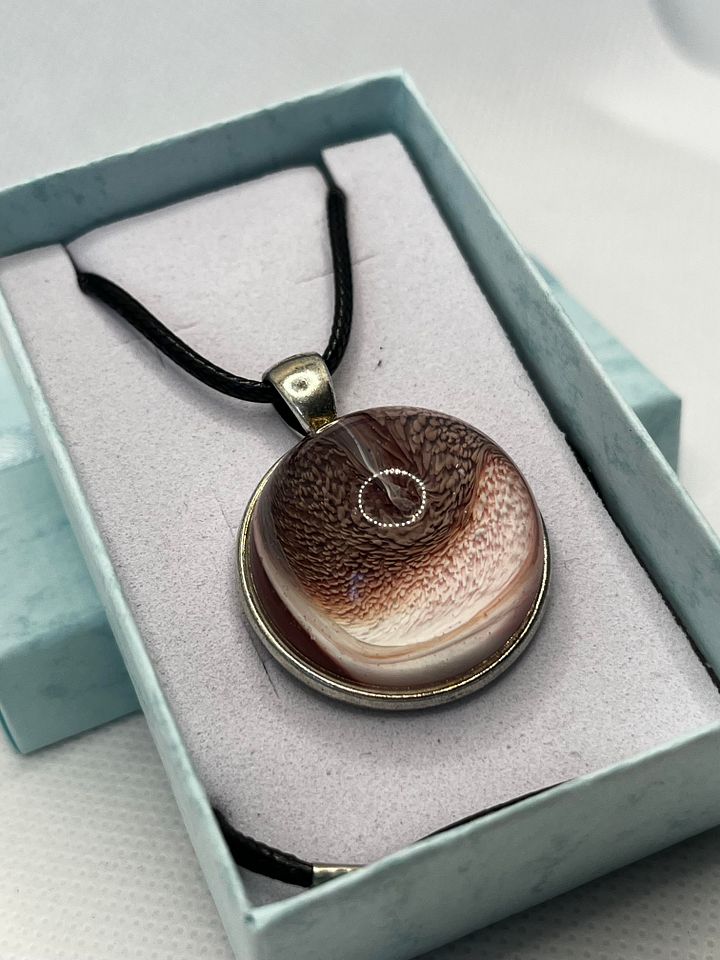 Resin Circle Necklace- 20mm product image (2)