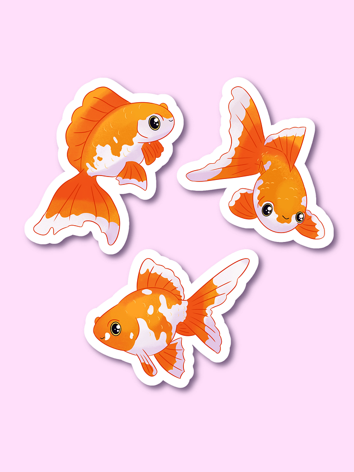 Whimsical Goldfish Delight Kiss Cut Stickers product image (1)