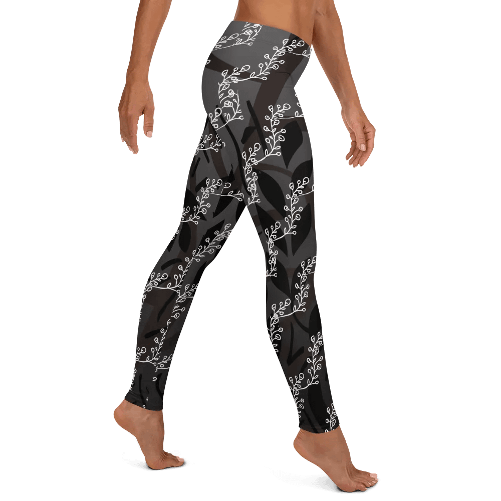 JoBeth Designed- Black Leaves🍃Adult Leggings👖 product image (5)