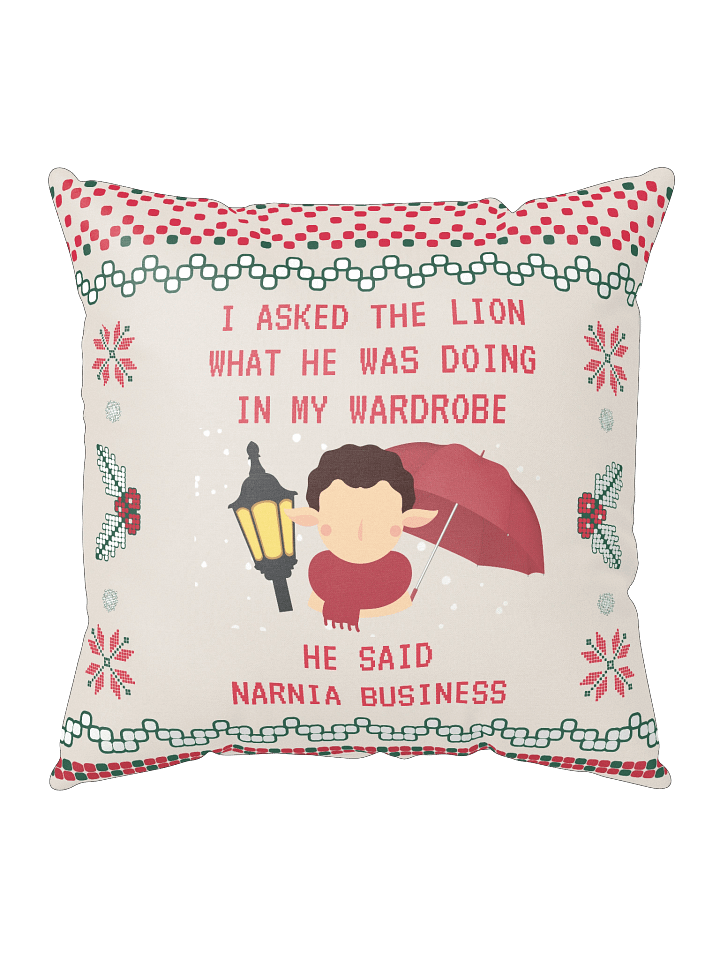 Narnia Pun Christmas Pillow product image (1)
