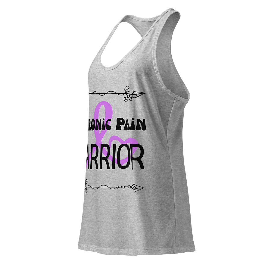 Chronic Pain Warrior (Black print) Racerback tank top (Women's) product image (12)