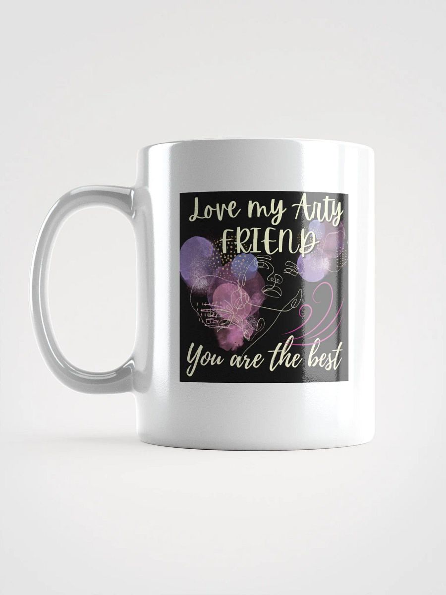 colorful mug for the artist. 'Love my Arty friend' Perfect gift for colleague, friend who loves arty things product image (17)