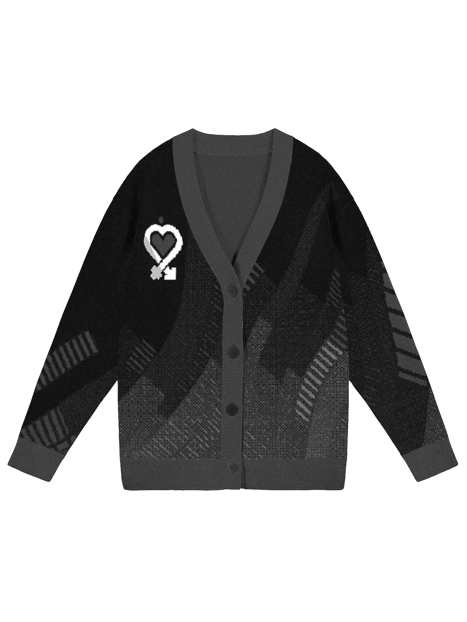 Grey Heart Cardigan product image (2)