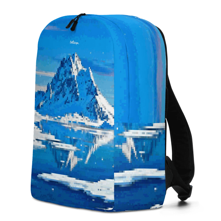 Symmetry Blue Pixel snow mountain Backpack product image (2)