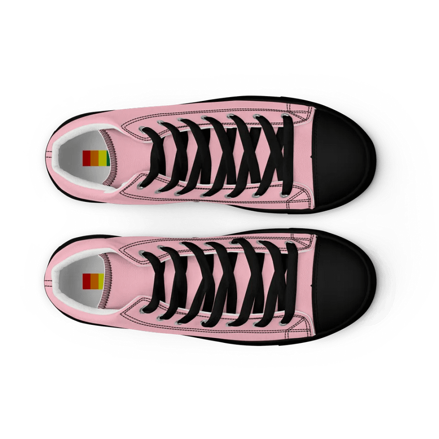 Women's Pink High Top Canvas Shoes product image (6)