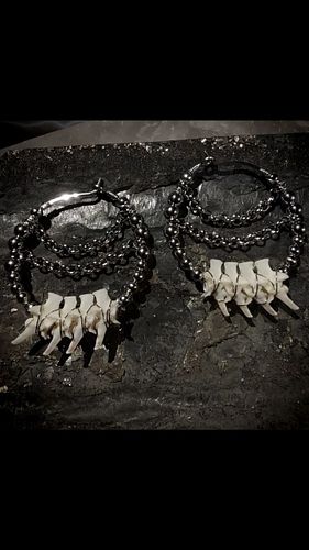 Some of the Handmade Snake Vert Hoops that will debut this weekend at @odditiesandcuriositiesexpo in Los Angeles. Find my war...