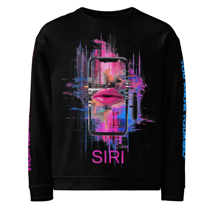 DARK SIRI OBSESSION SWEATSHIRT - GOTH CYBERPUNK STATEMENT TECHWEAR product image (1)