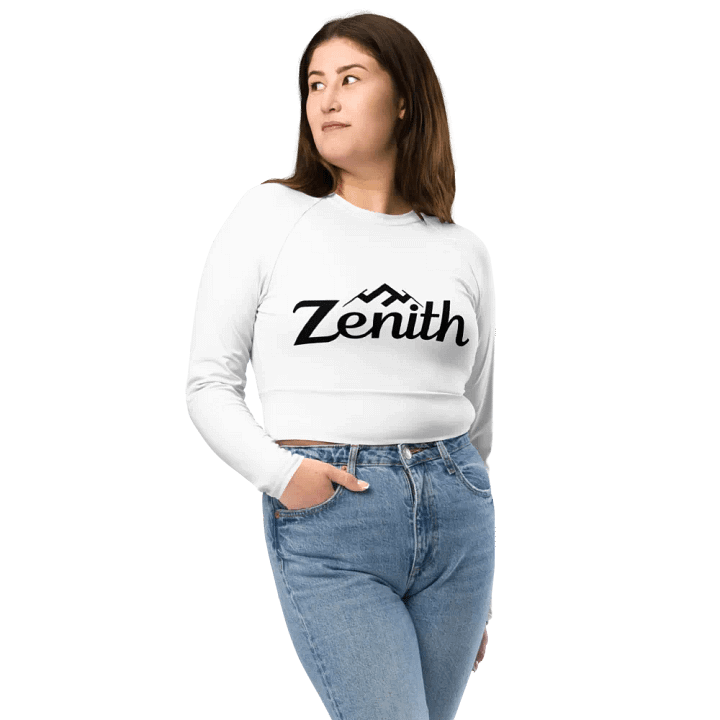 Zenith Women's White Long Sleeve Crop Top product image (1)
