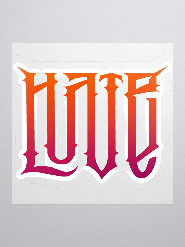 Love Hate Sticker product image (1)